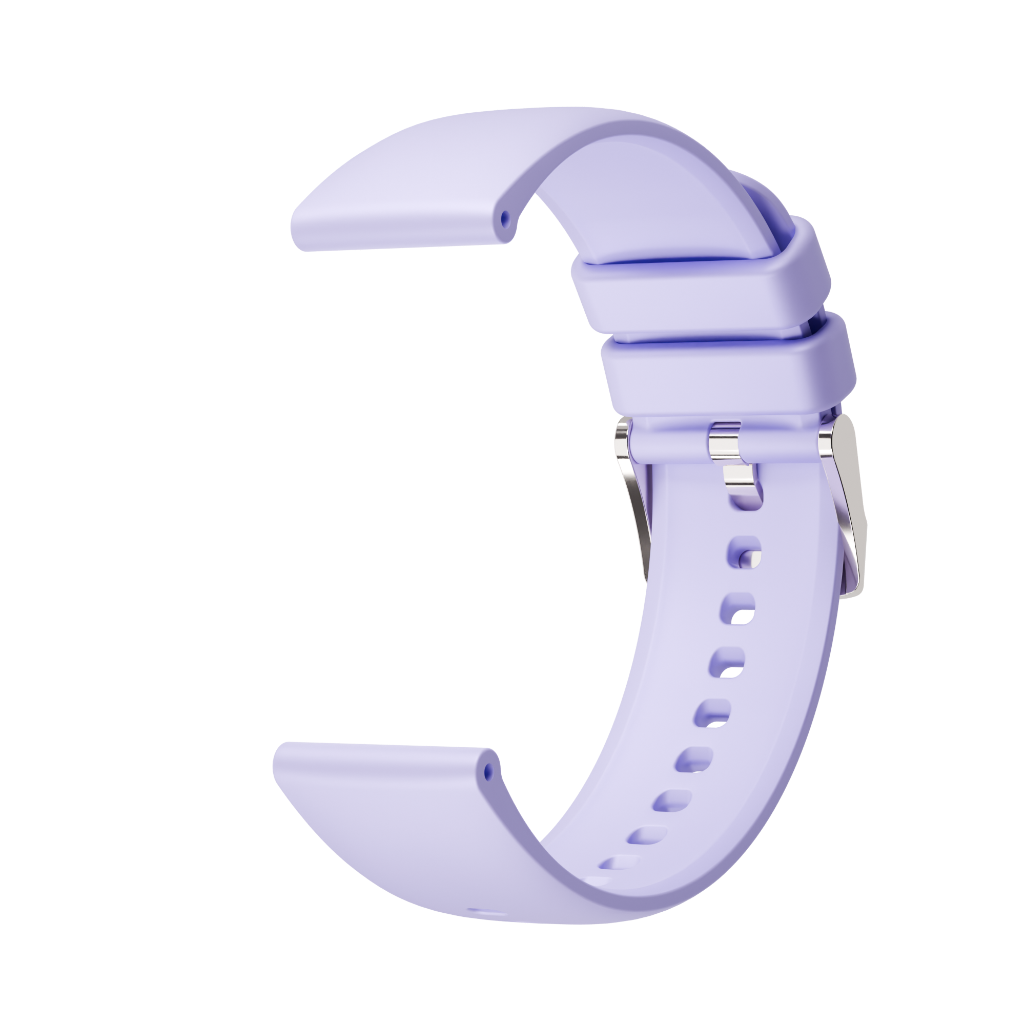 Maoo cinturino silicone viola fibbia argento 20mm