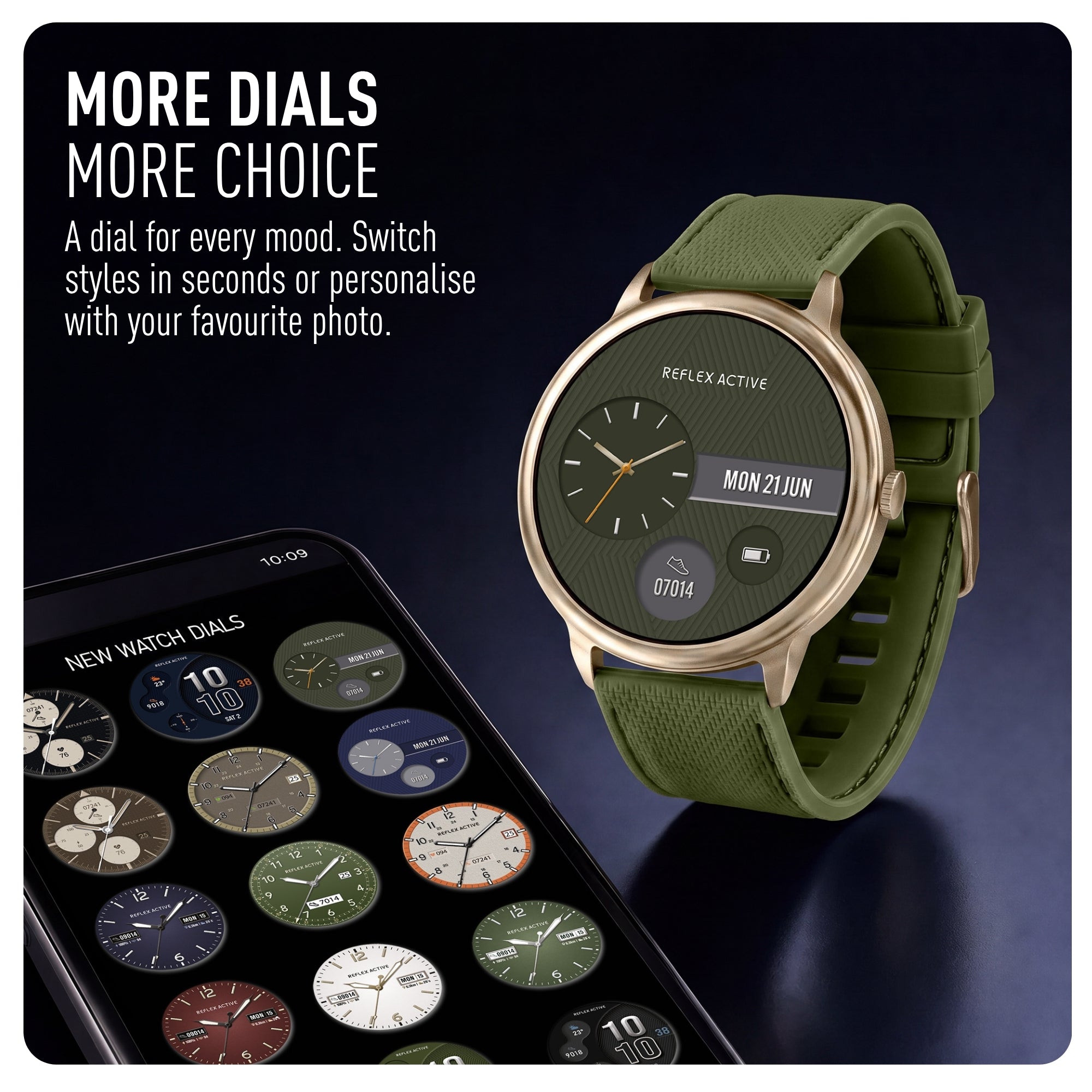 Reflex Active Spectra smartwatch khaki amoled 1,43"