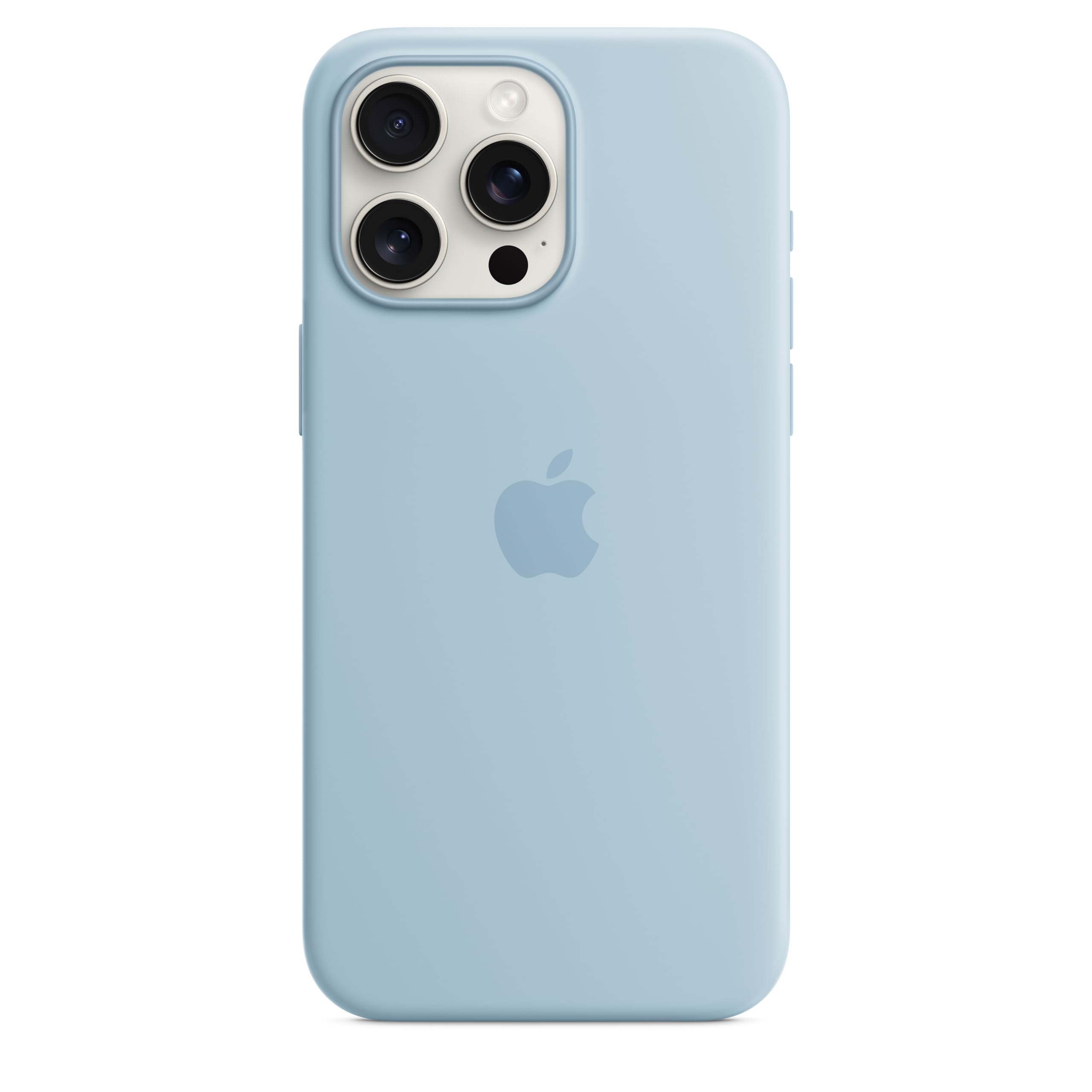 Apple iPhone 15 Pro Max custodia silicone blu chiaro MagSafe