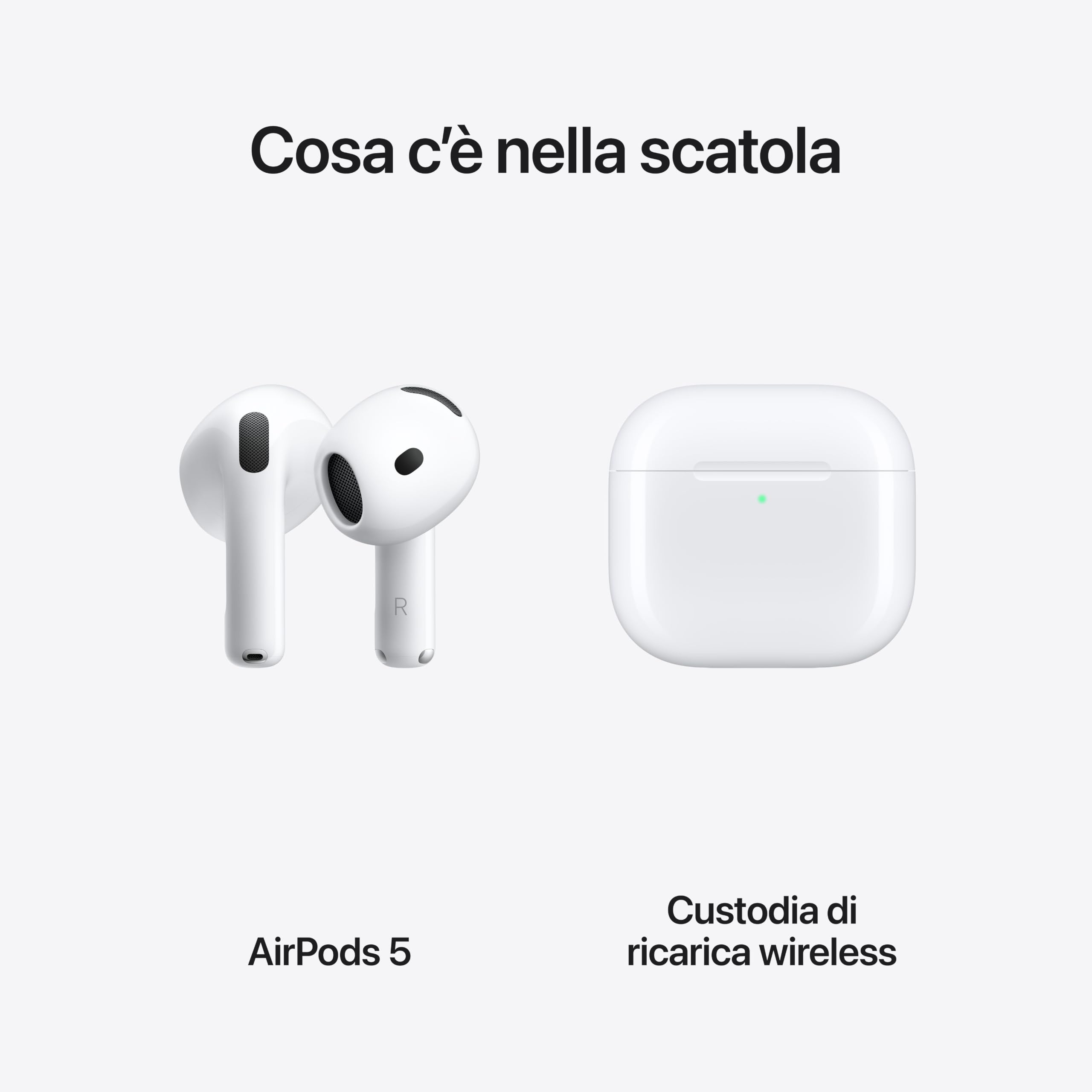 Apple AirPods 5 auricolari wireless con custodia wireless