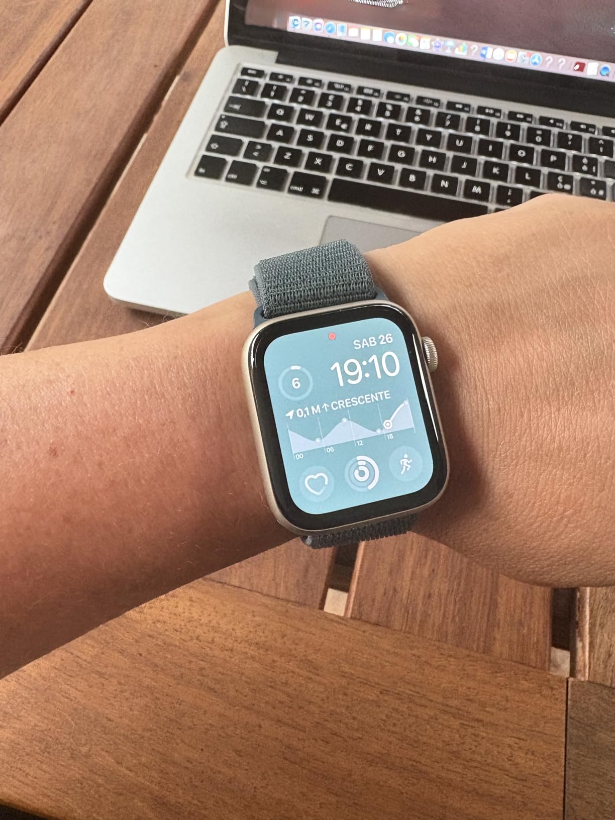 Apple Watch SE 2 gen GPS 44 mm smartwatch Argento Nuvola azzurra