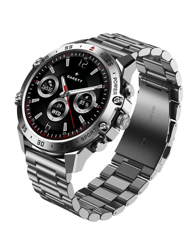 Garett V14 smartwatch argento acciaio AMOLED