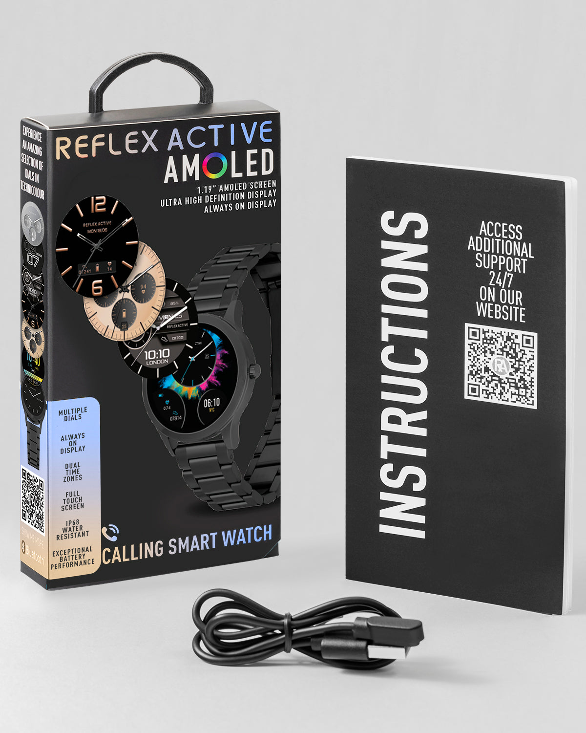 Reflex Active Spectra 300 R smartwatch nero chiamate AMOLED