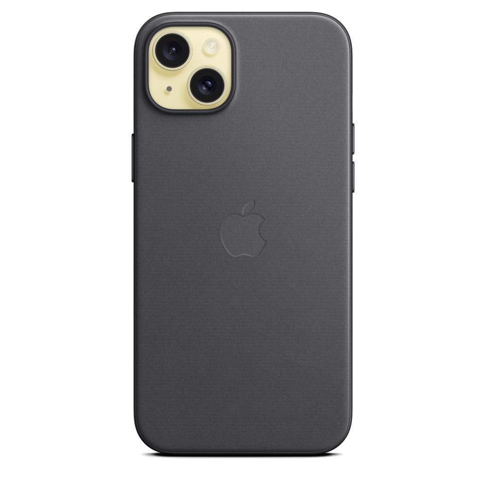 Apple FineWoven custodia iPhone 15 Plus MagSafe nera