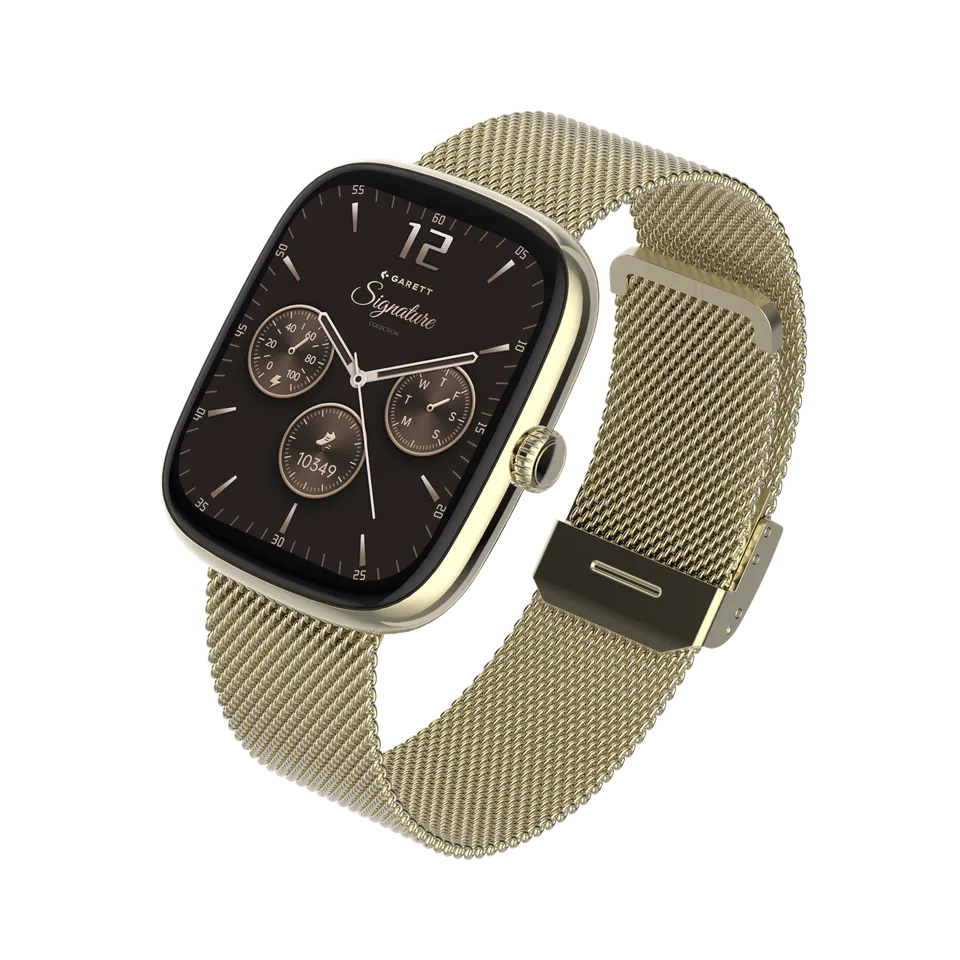 Garett Flow smartwatch oro mesh AMOLED
