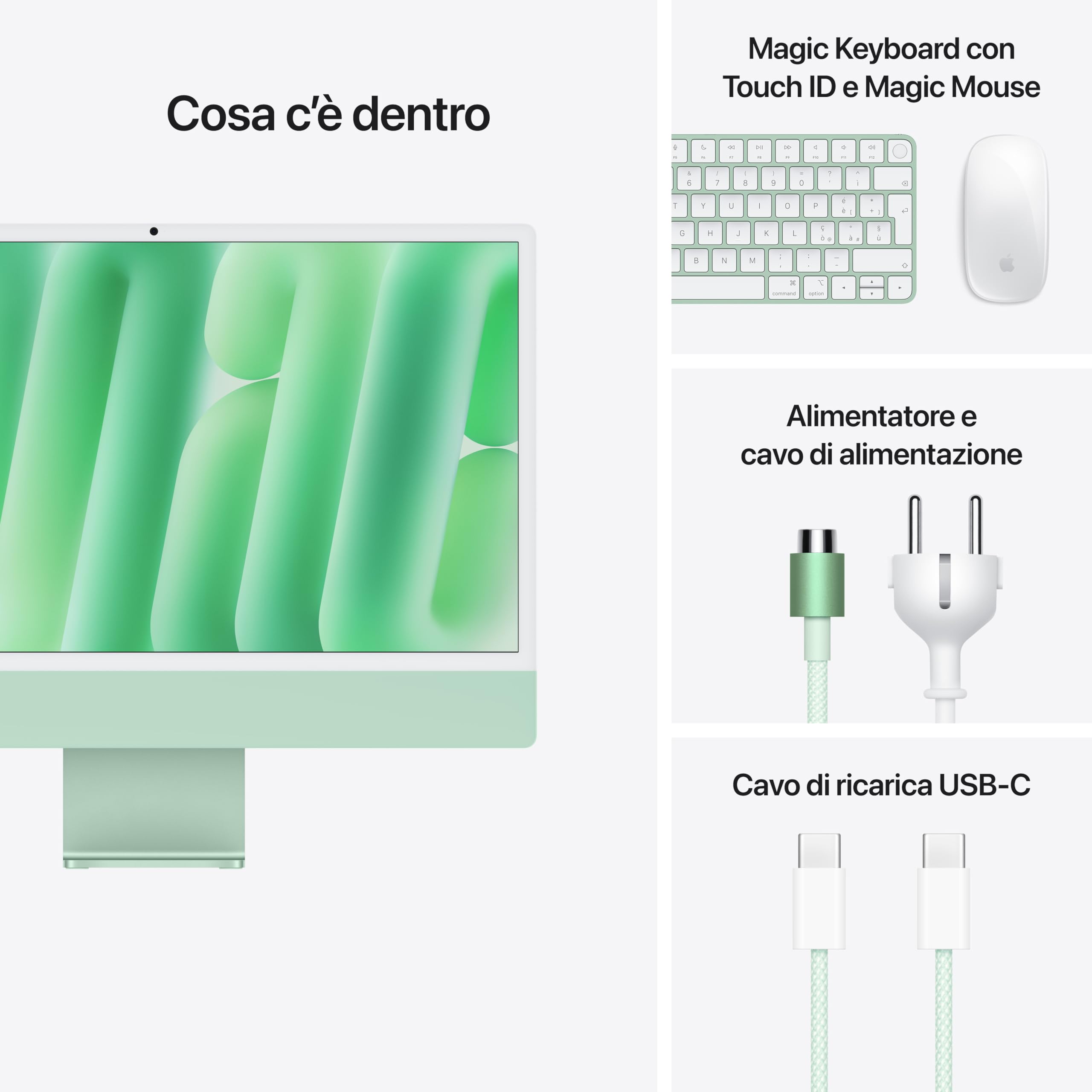 Apple iMac M4 computer desktop 24" 24GB 512GB verde