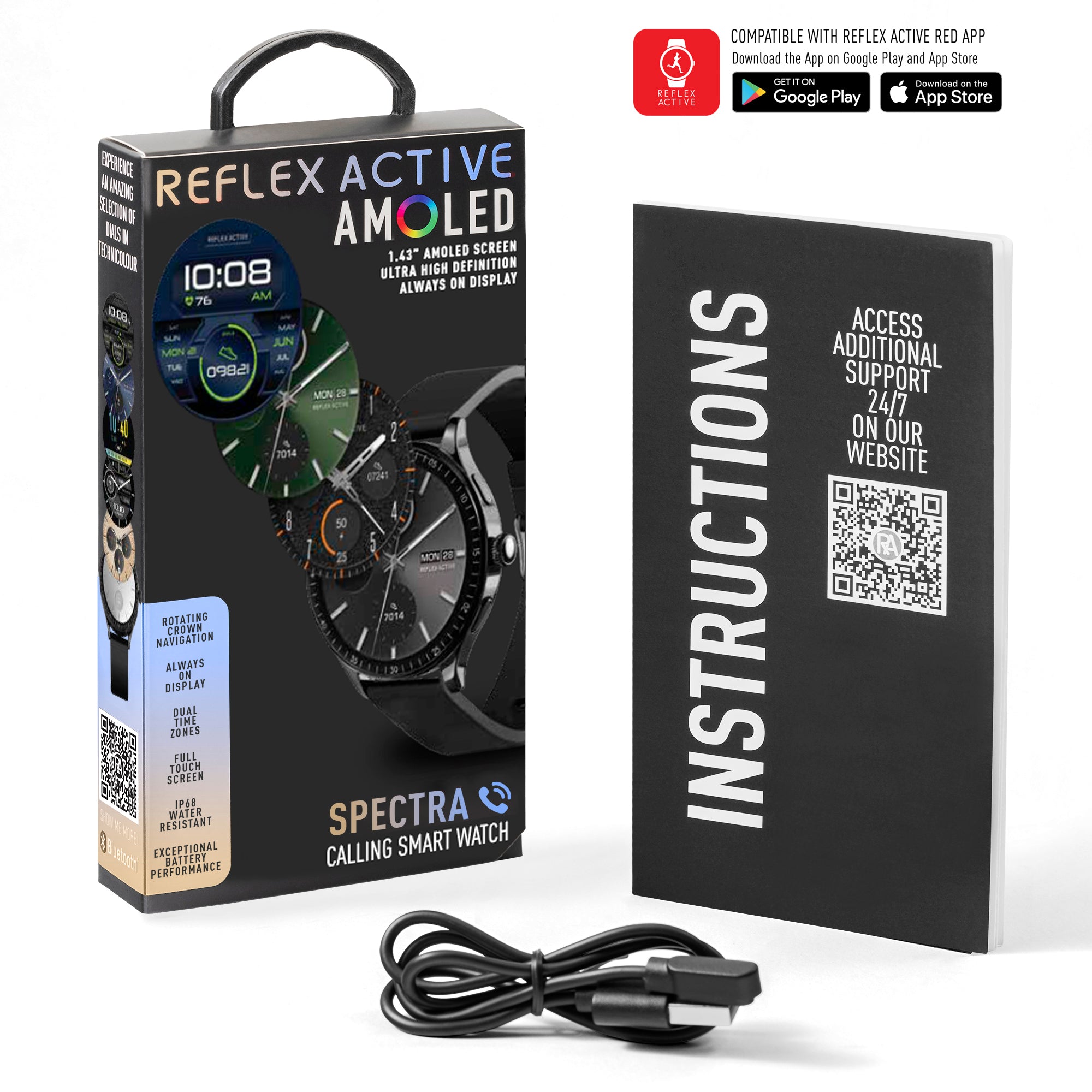 Reflex Active Spectra 300 R smartwatch nero AMOLED chiamate