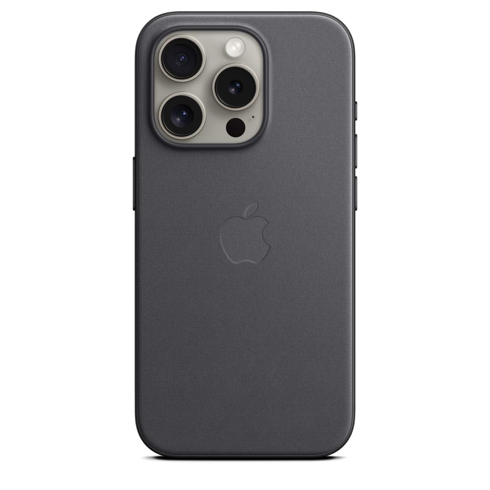 Apple Custodia FineWoven iPhone 15 Pro MagSafe Nero Microtwill