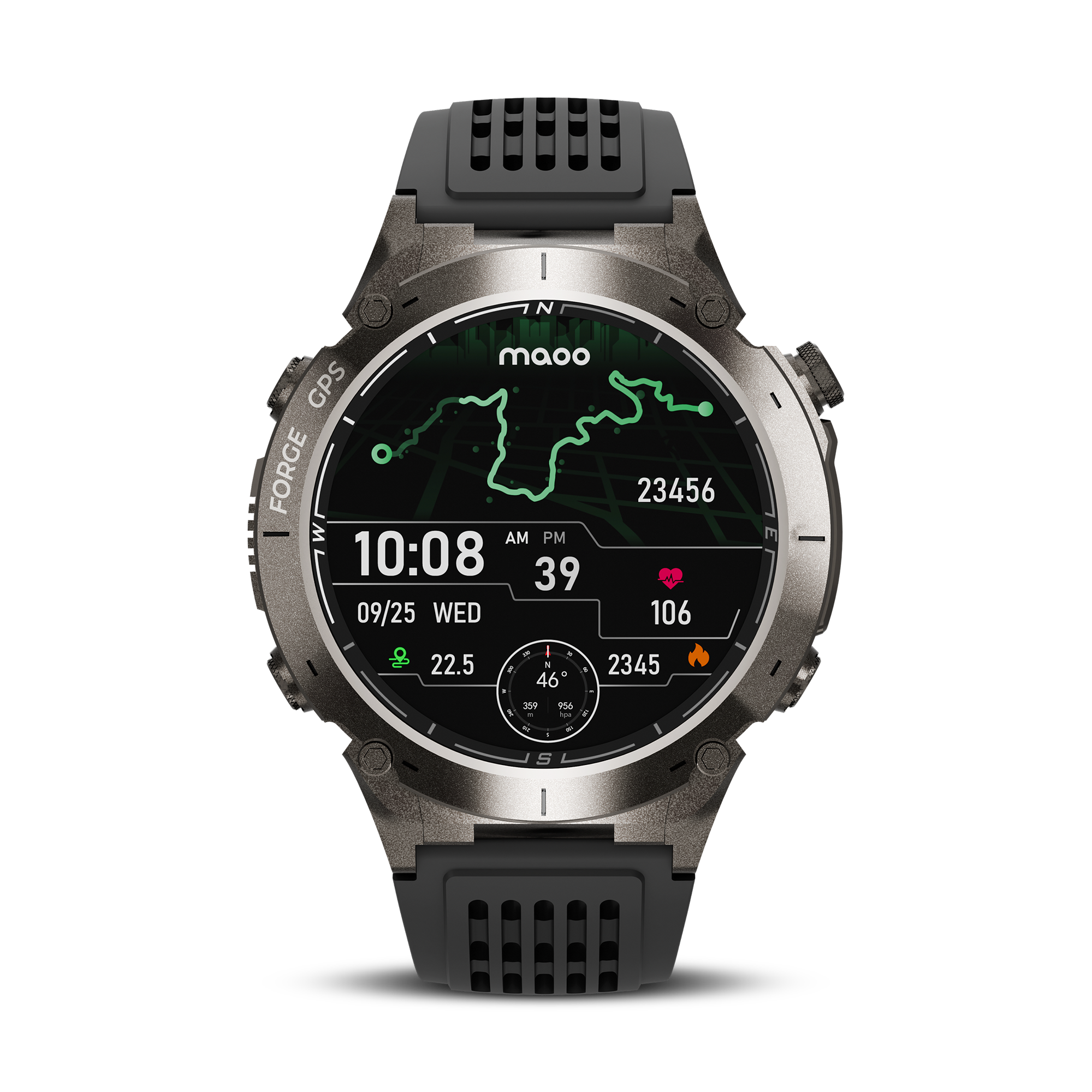 Maoo Forge GPS Smartwatch Gun Metal AMOLED