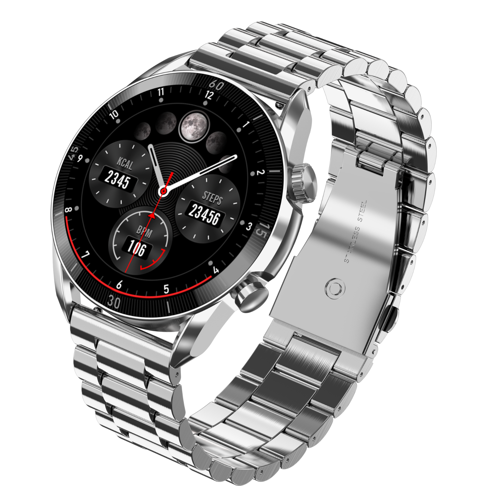 Garett V10 smartwatch argento acciaio AMOLED