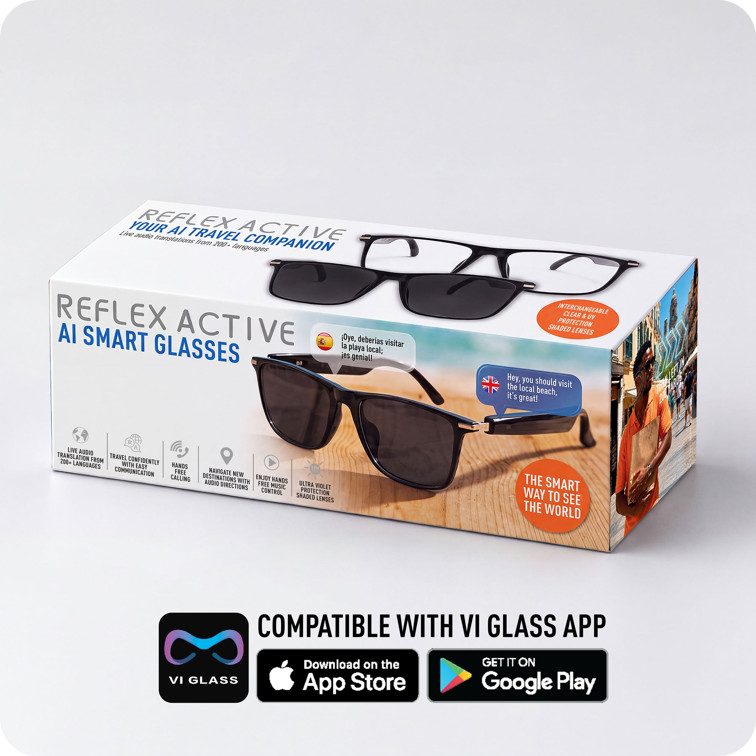 Reflex Active AI occhiali smart traduzione bluetooth