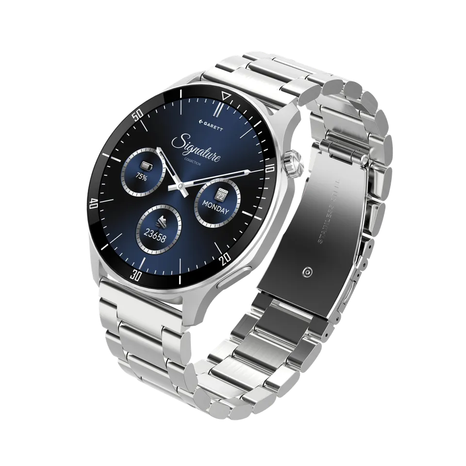 Garett Prime smartwatch argento display AMOLED