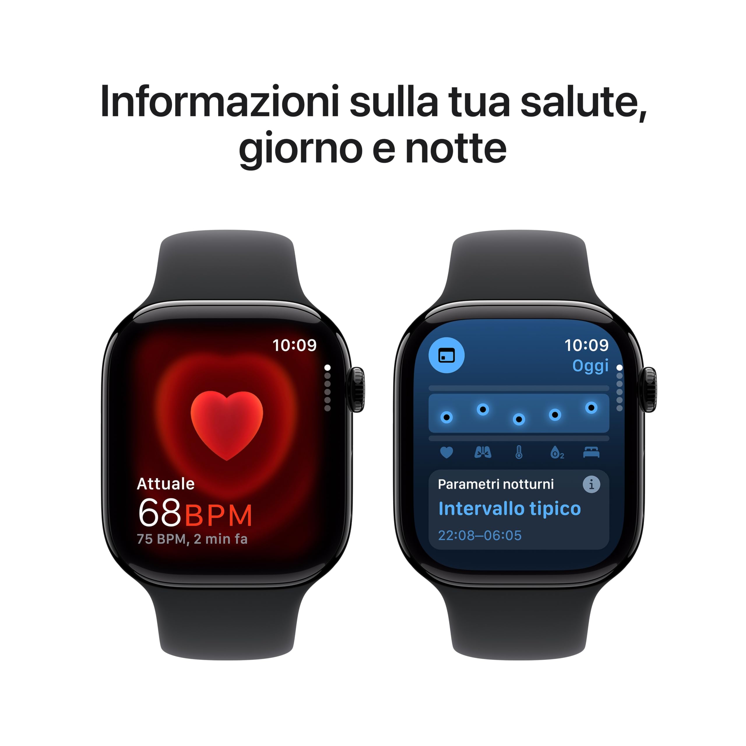 Apple Watch Series 10 GPS 46 mm smartwatch nero ECG