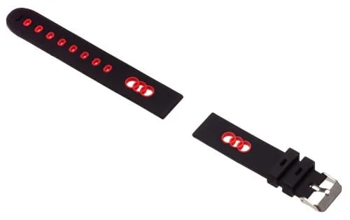 Garett Sport 14 cinturino silicone nero rosso 20 mm