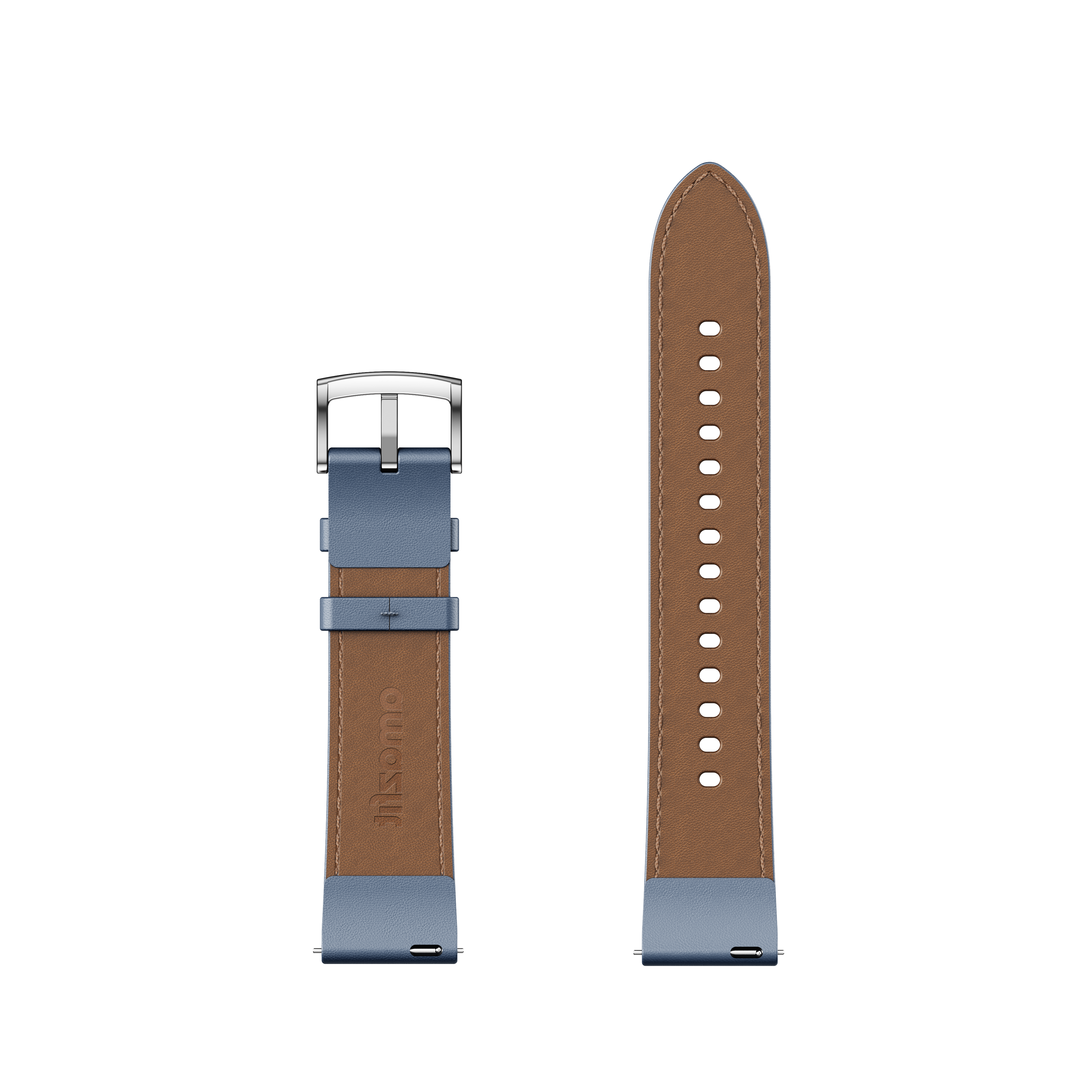 Amazfit cinturino pelle 20 mm blu stile classico
