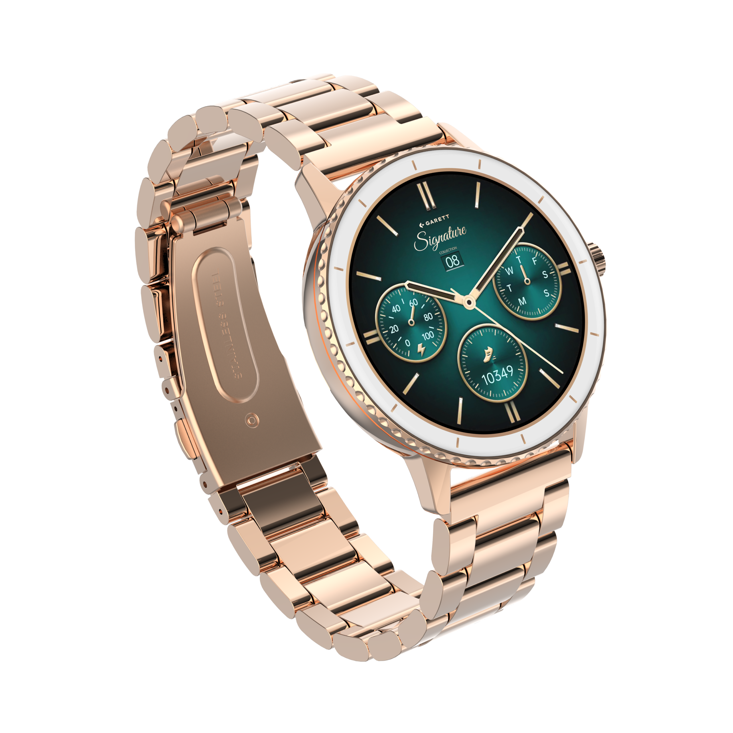 Garett Grace smartwatch oro rosa acciaio AMOLED
