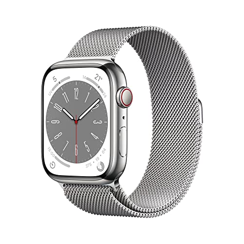 Apple Watch Series 8 45mm GPS Cellular smartwatch argento maglia