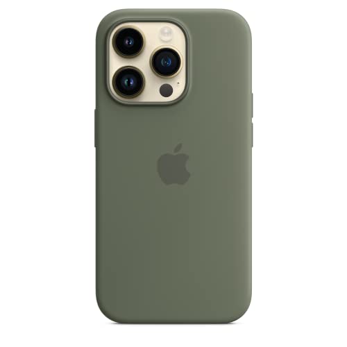 Apple iPhone 14 Pro custodia silicone oliva MagSafe