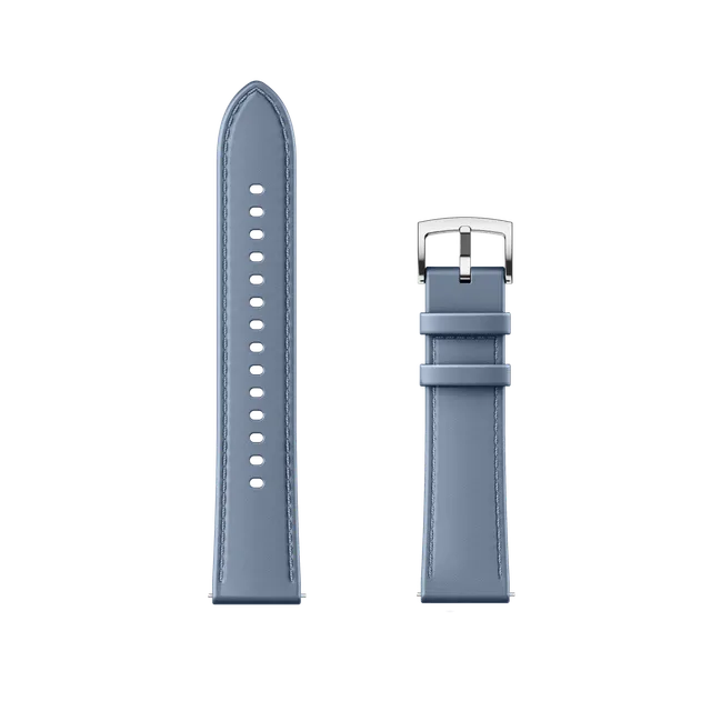 Amazfit cinturino pelle 20 mm blu stile classico