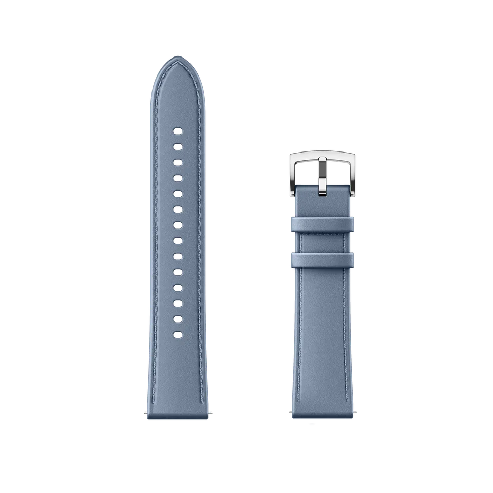 Amazfit cinturino pelle 20 mm blu stile classico