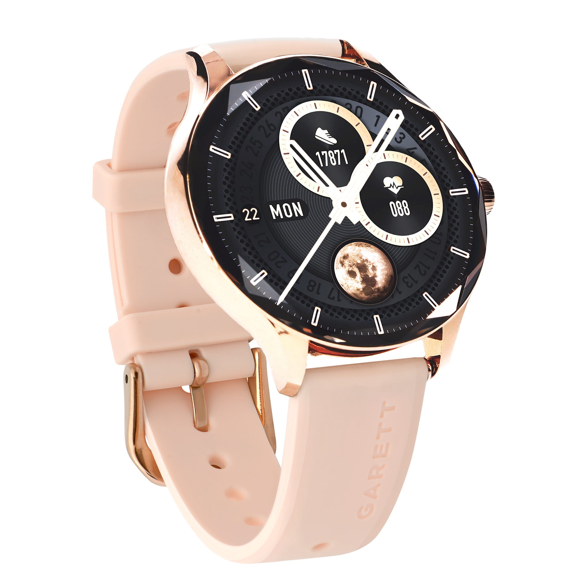 Garett Viva smartwatch AMOLED oro battito cardiaco
