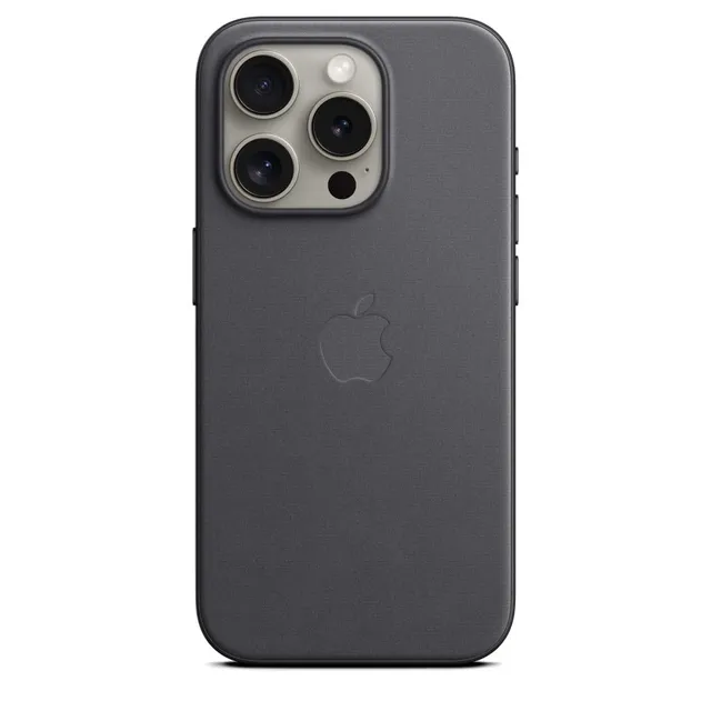 Apple Custodia FineWoven iPhone 15 Pro MagSafe Nero Microtwill