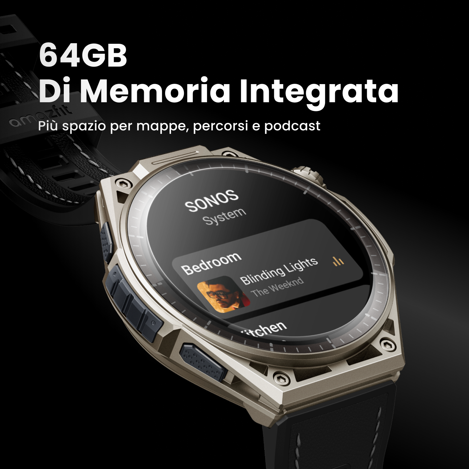 Amazfit Balance Ultra smartwatch Titanium zaffiro
