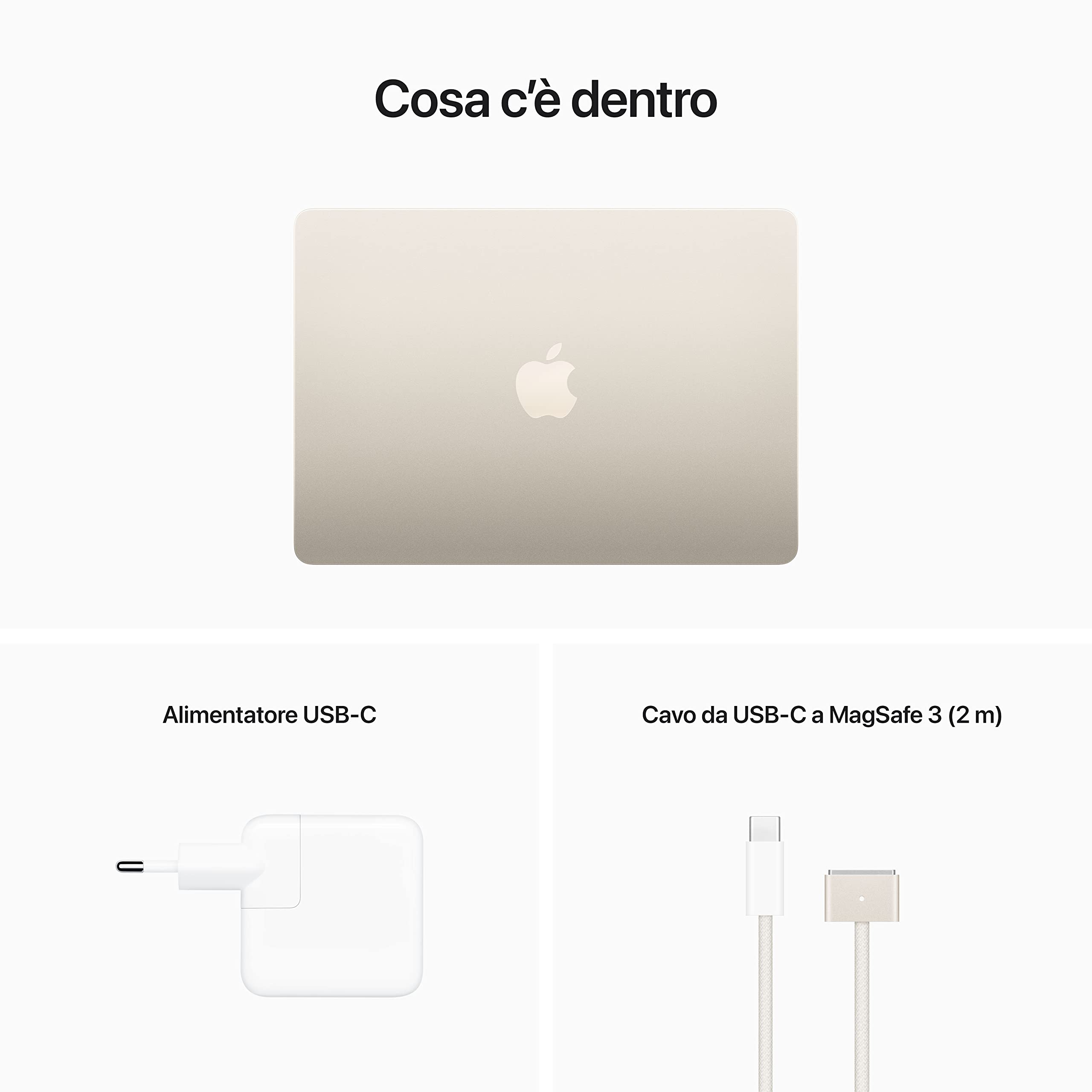 Apple MacBook Air 13,6" portatile M2 16GB 256GB galassia