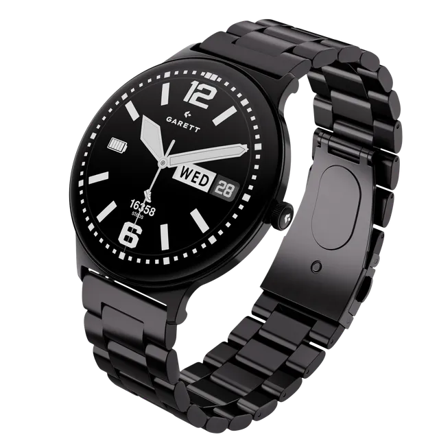 Garett Quantum Glow smartwatch nero acciaio AMOLED