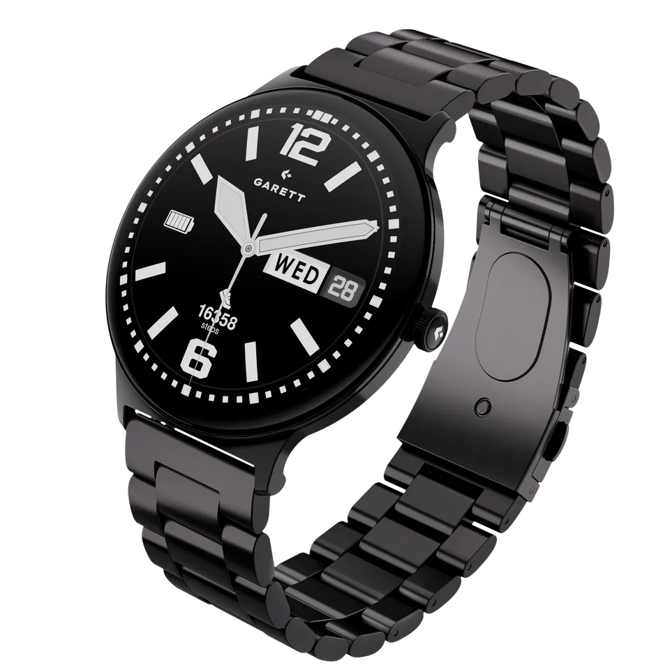 Garett Quantum Glow smartwatch nero acciaio AMOLED