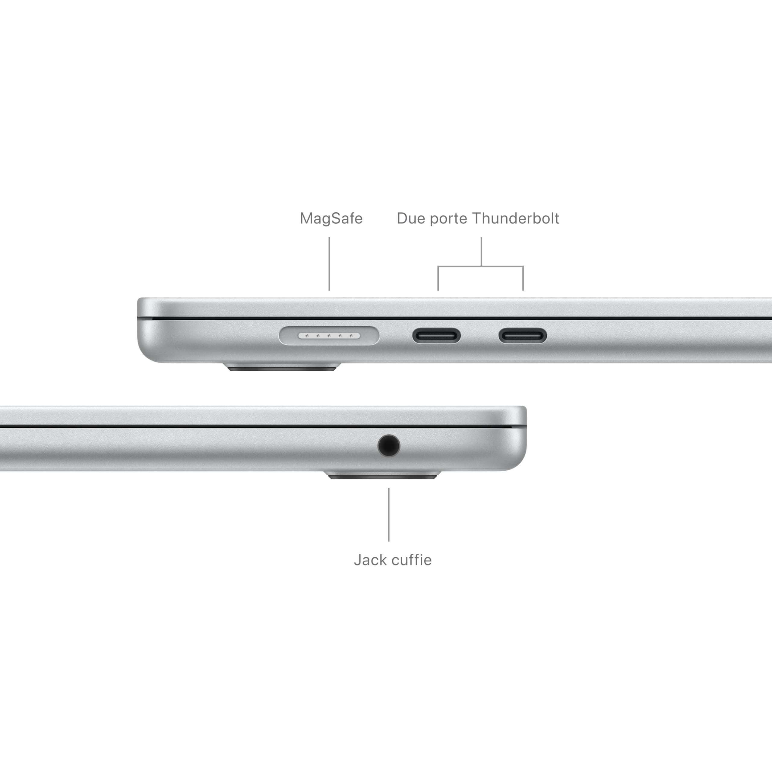 Apple MacBook Air 15 M3 2024 portatile 16GB 512GB Argento
