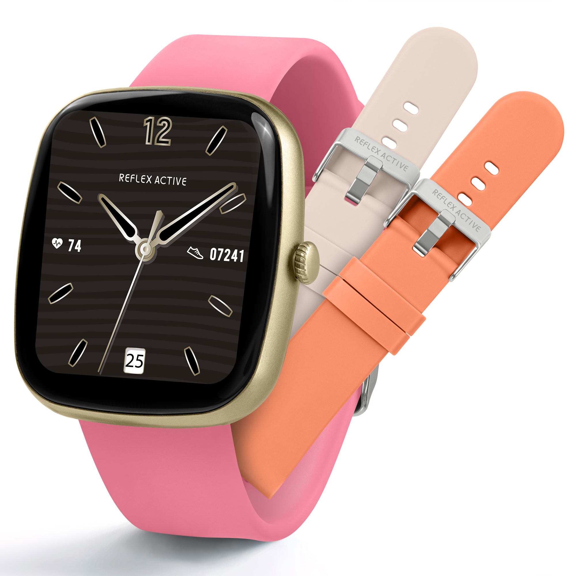 Reflex Active Nexus 100 C smartwatch rosa set 3 cinturini chiamate