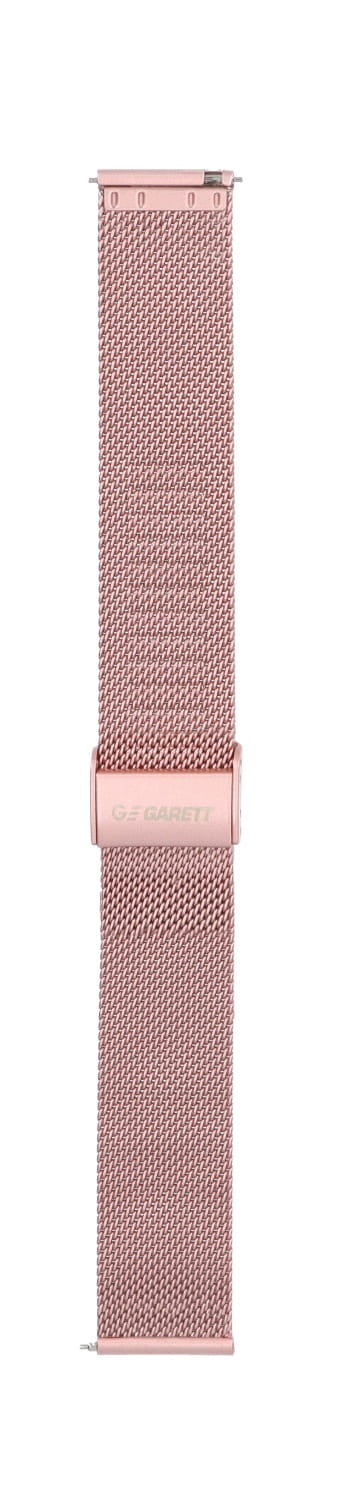 Garett Classy cinturino acciaio rosa 20 mm fibbia