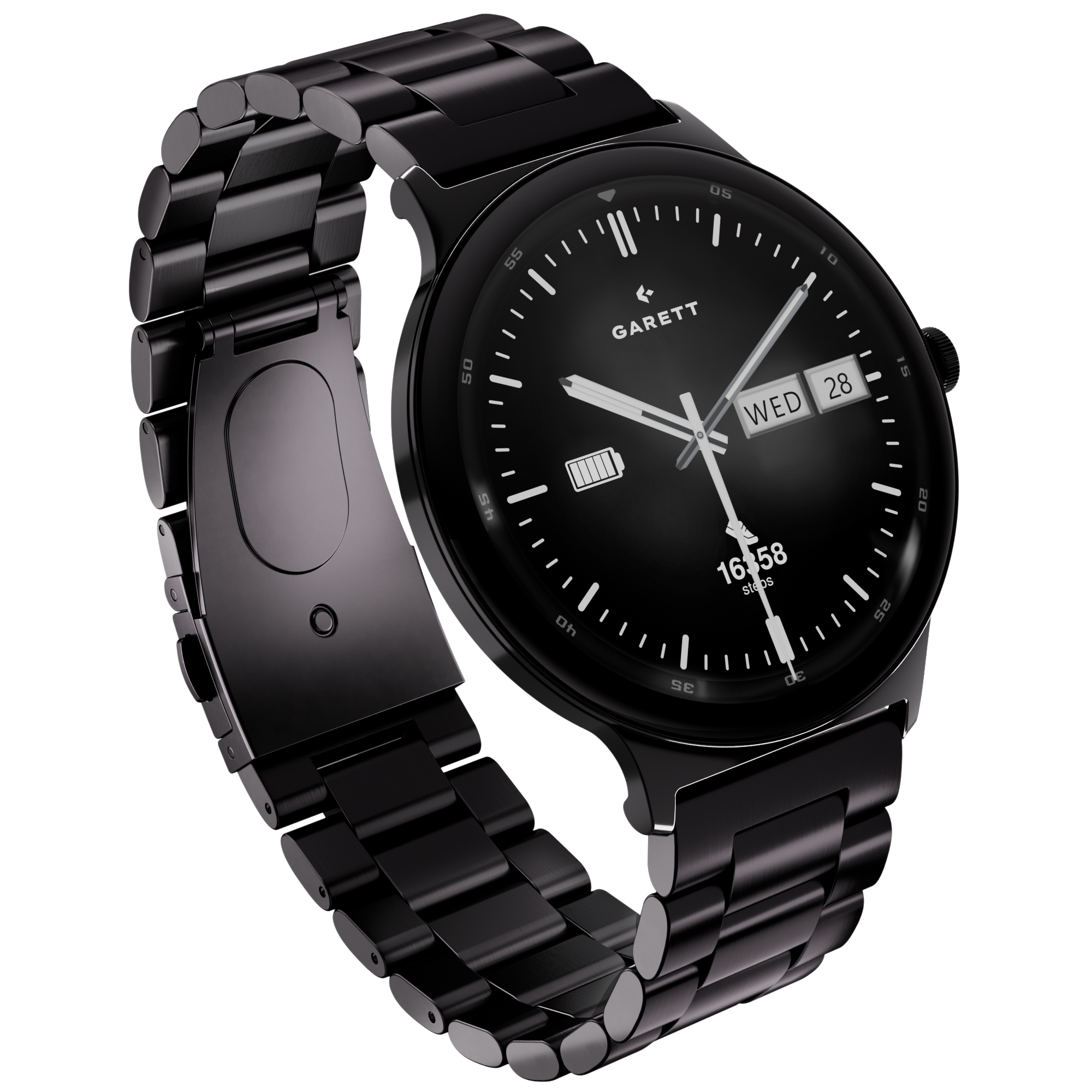 Garett Quantum smartwatch nero acciaio AMOLED