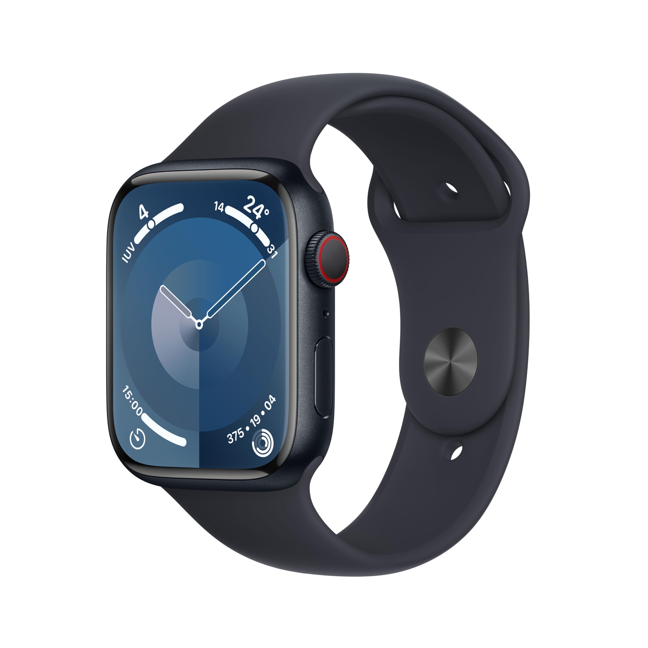 Apple Watch Series 9 GPS Cellular 45mm smartwatch mezzanotte ECG