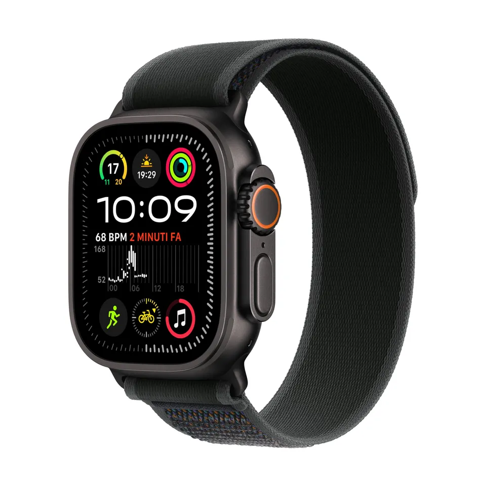 Apple Watch Ultra 2 49 mm smartwatch titanio nero Trail Loop S/M