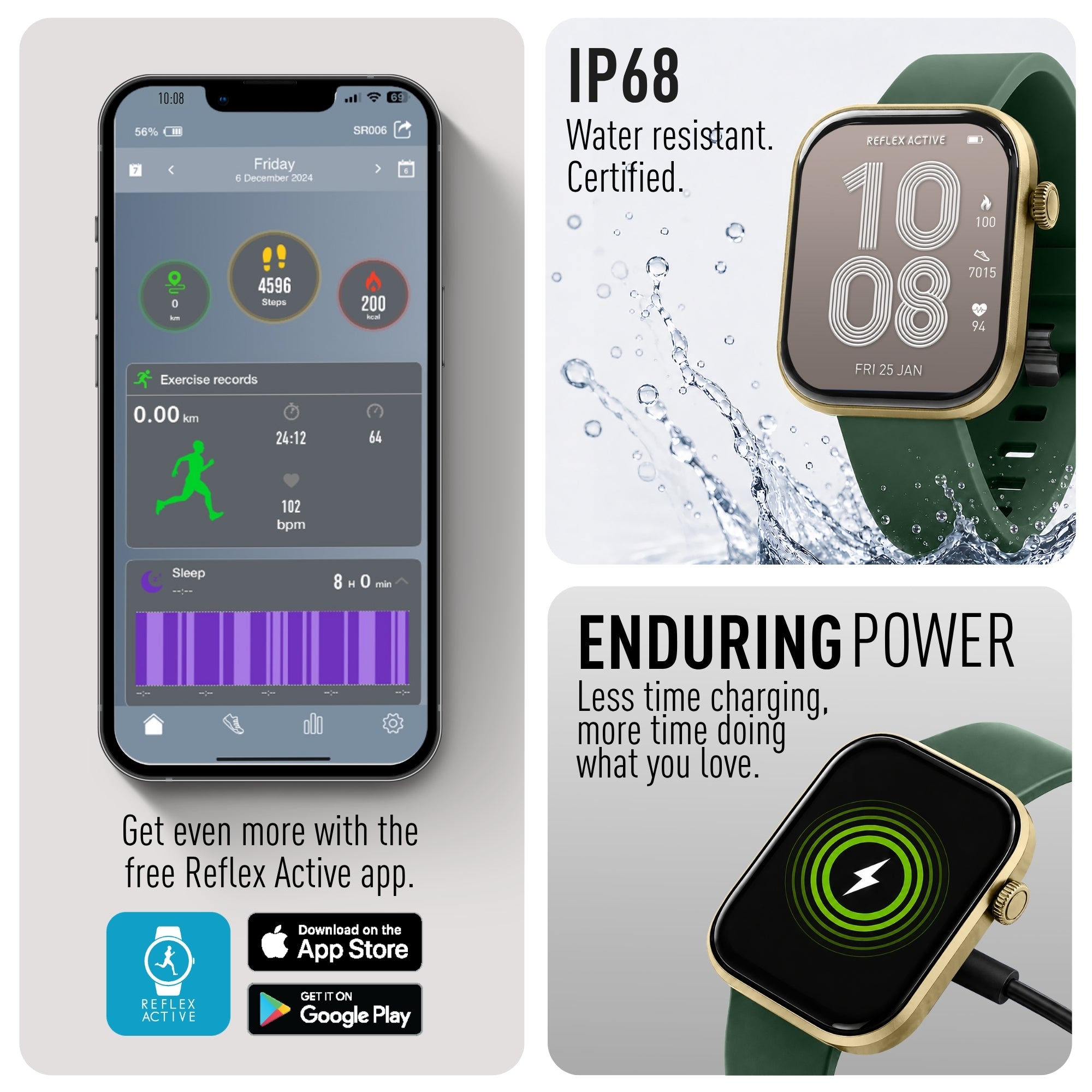 Reflex Active Spectra RA-SP-300S-10 smartwatch verde AMOLED