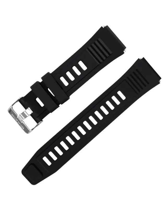 Reflex Active cinturino silicone nero 22mm fibbia argento