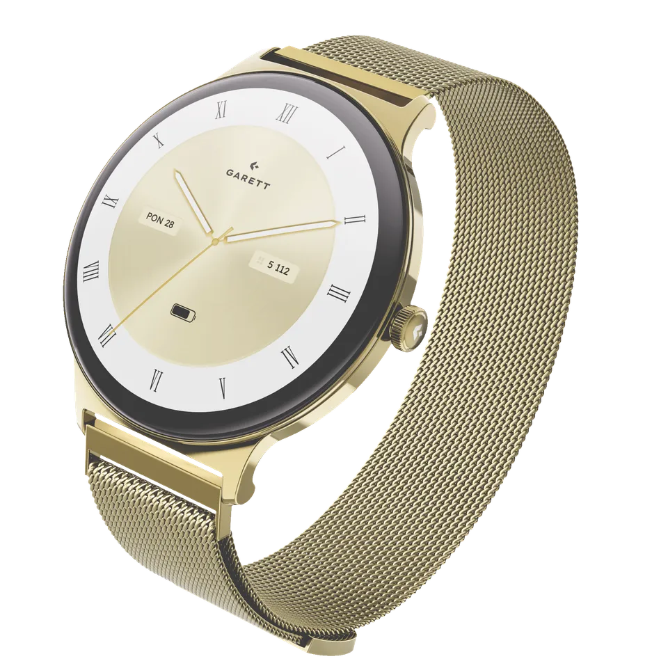 Garett Verona 2 Glow smartwatch oro mesh AMOLED