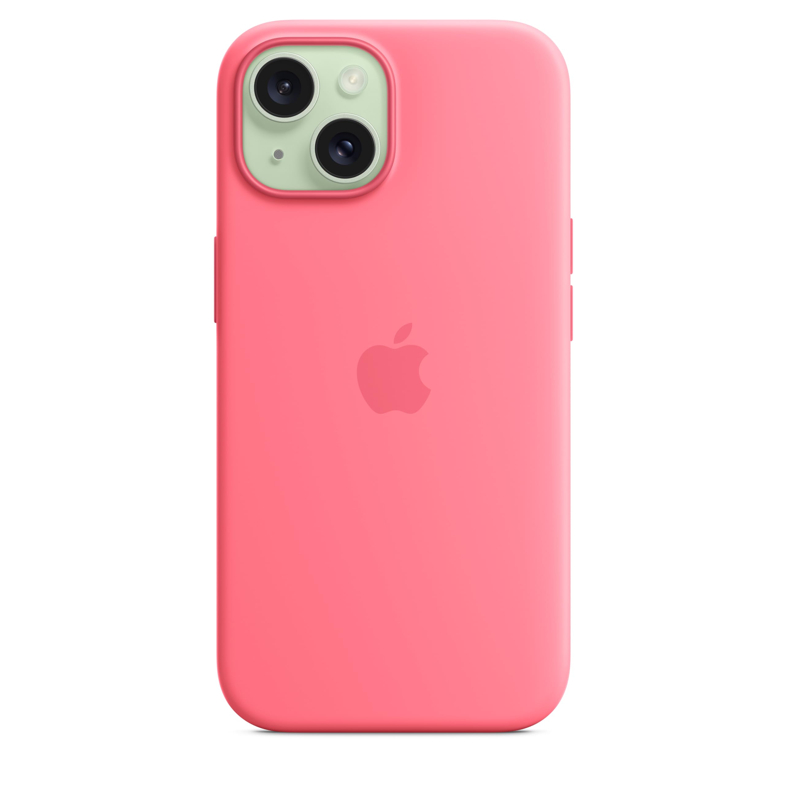 Apple iPhone 15 custodia MagSafe silicone rosa antigraffio