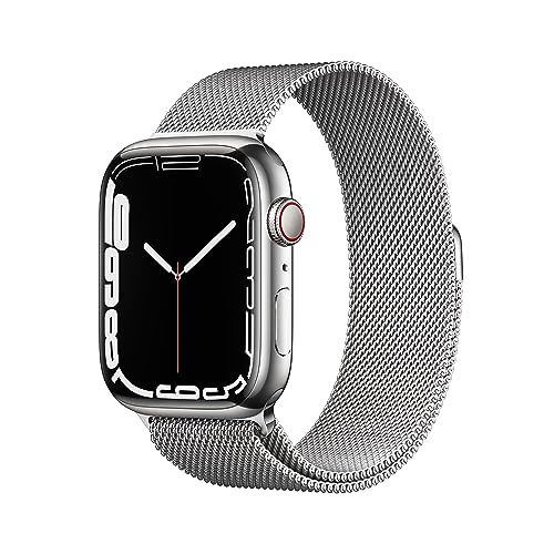 Apple Watch Series 7 GPS Cellular 45mm smartwatch argento milanese