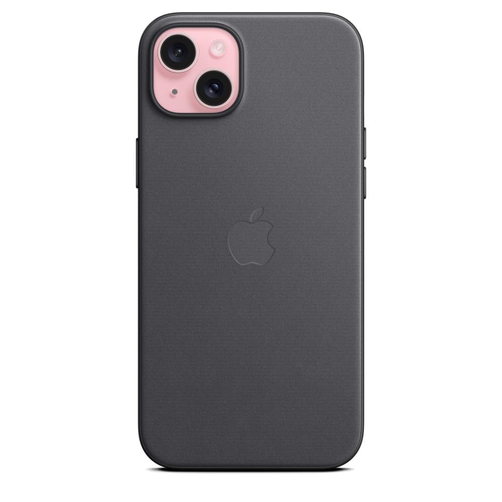 Apple FineWoven custodia iPhone 15 Plus MagSafe nera