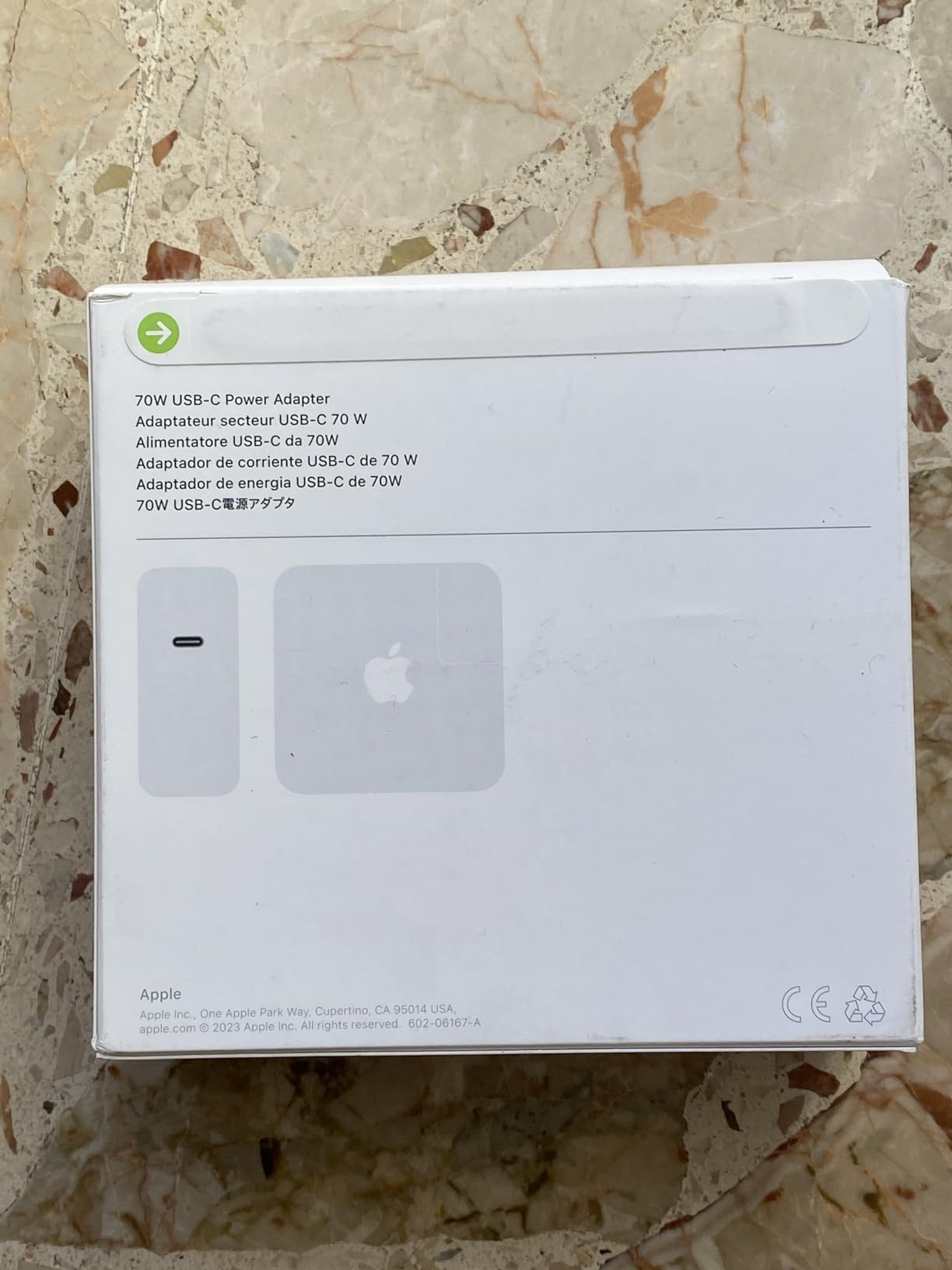 Apple Alimentatore USB-C 70W caricabatterie ricarica rapida