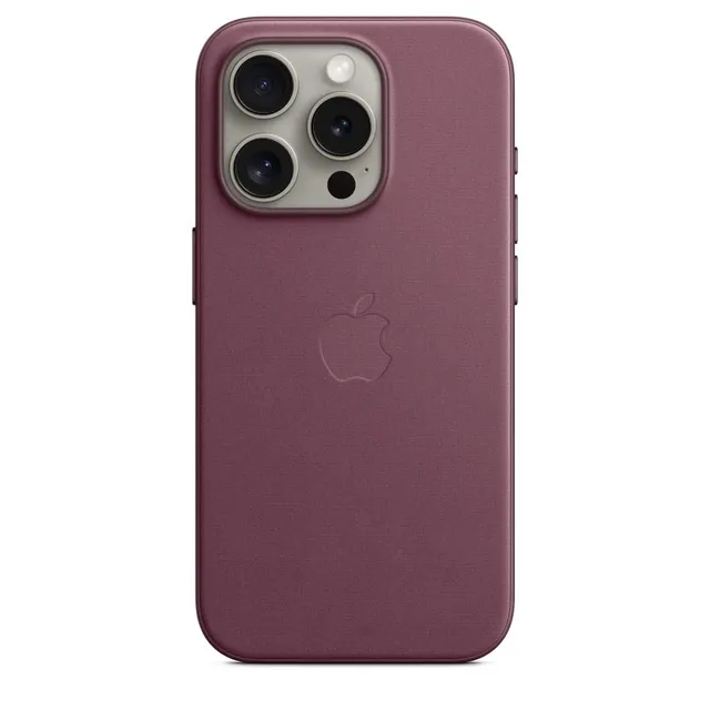 Apple FineWoven Custodia iPhone 15 Pro Gelso MagSafe