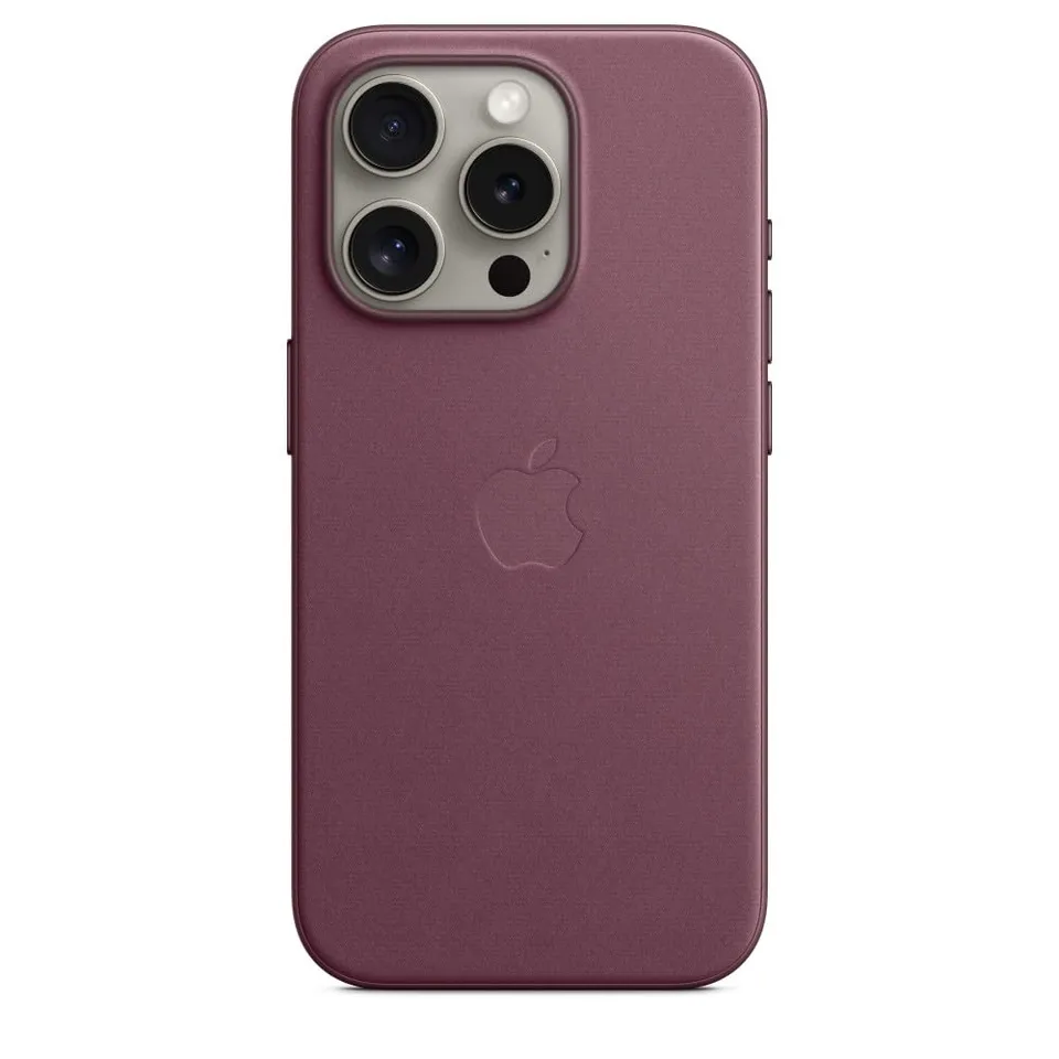 Apple FineWoven Custodia iPhone 15 Pro Gelso MagSafe