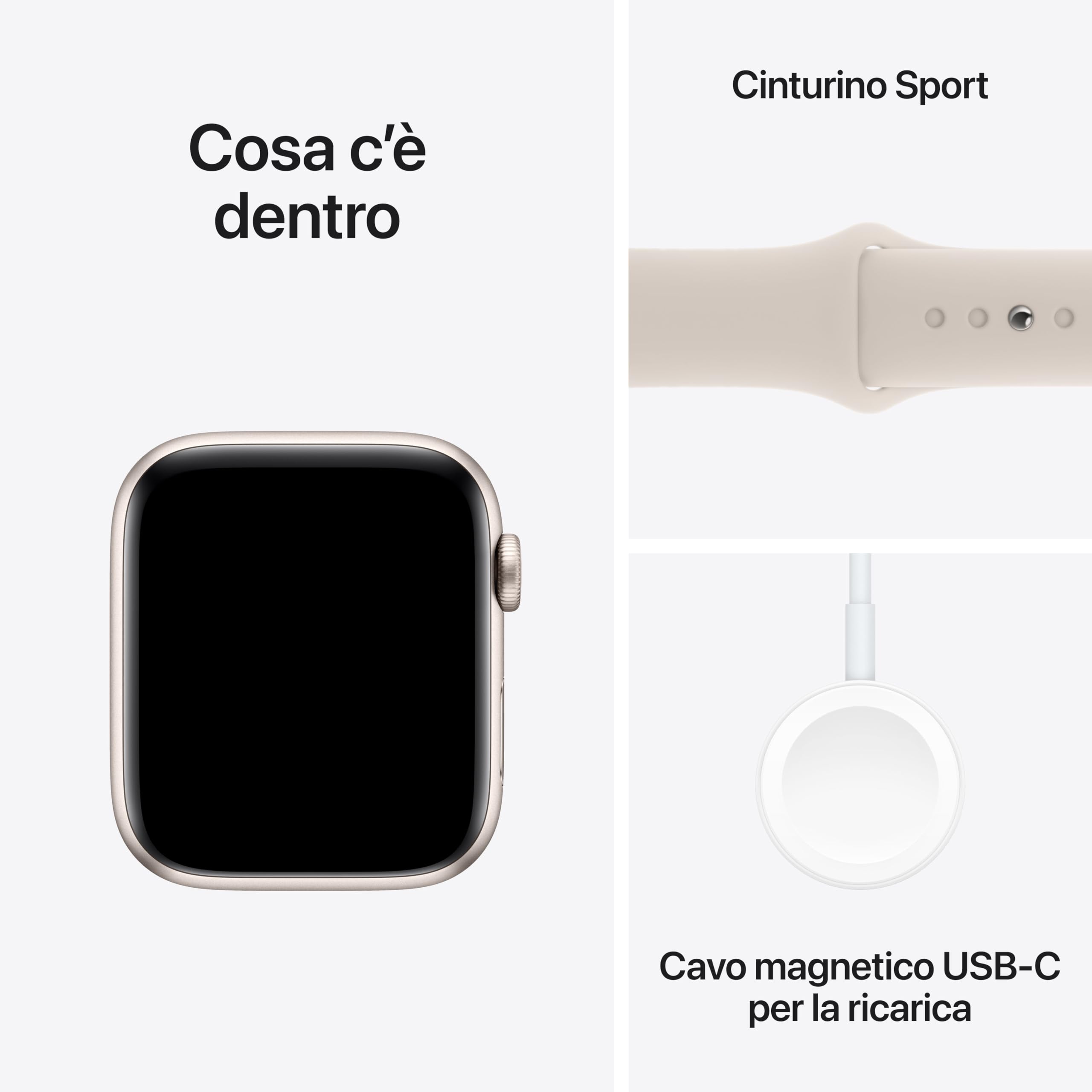 Apple Watch SE 2ª gen GPS 44mm smartwatch galassia Fitness+