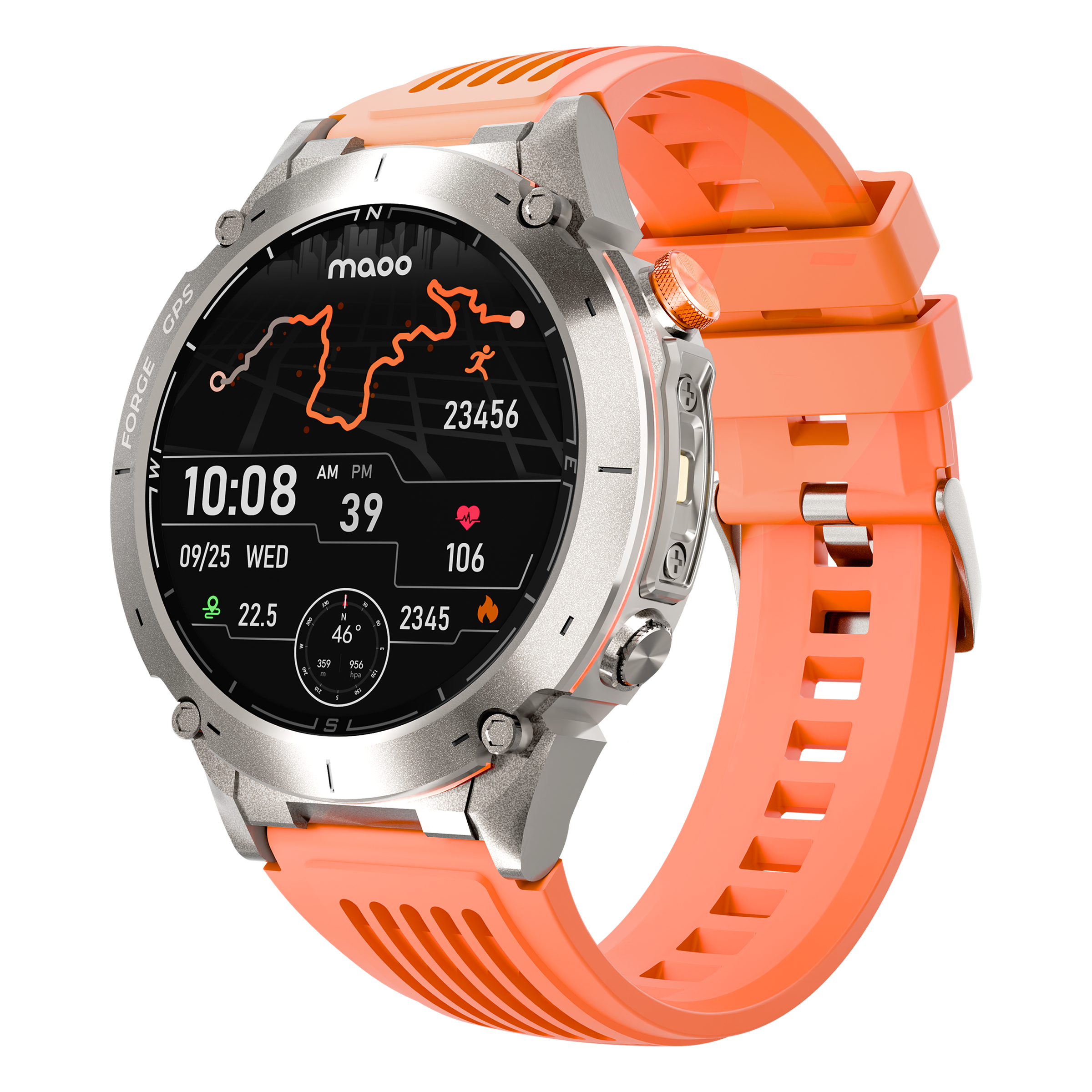 Maoo FORGE GPS Steel smartwatch AMOLED 15 giorni torcia