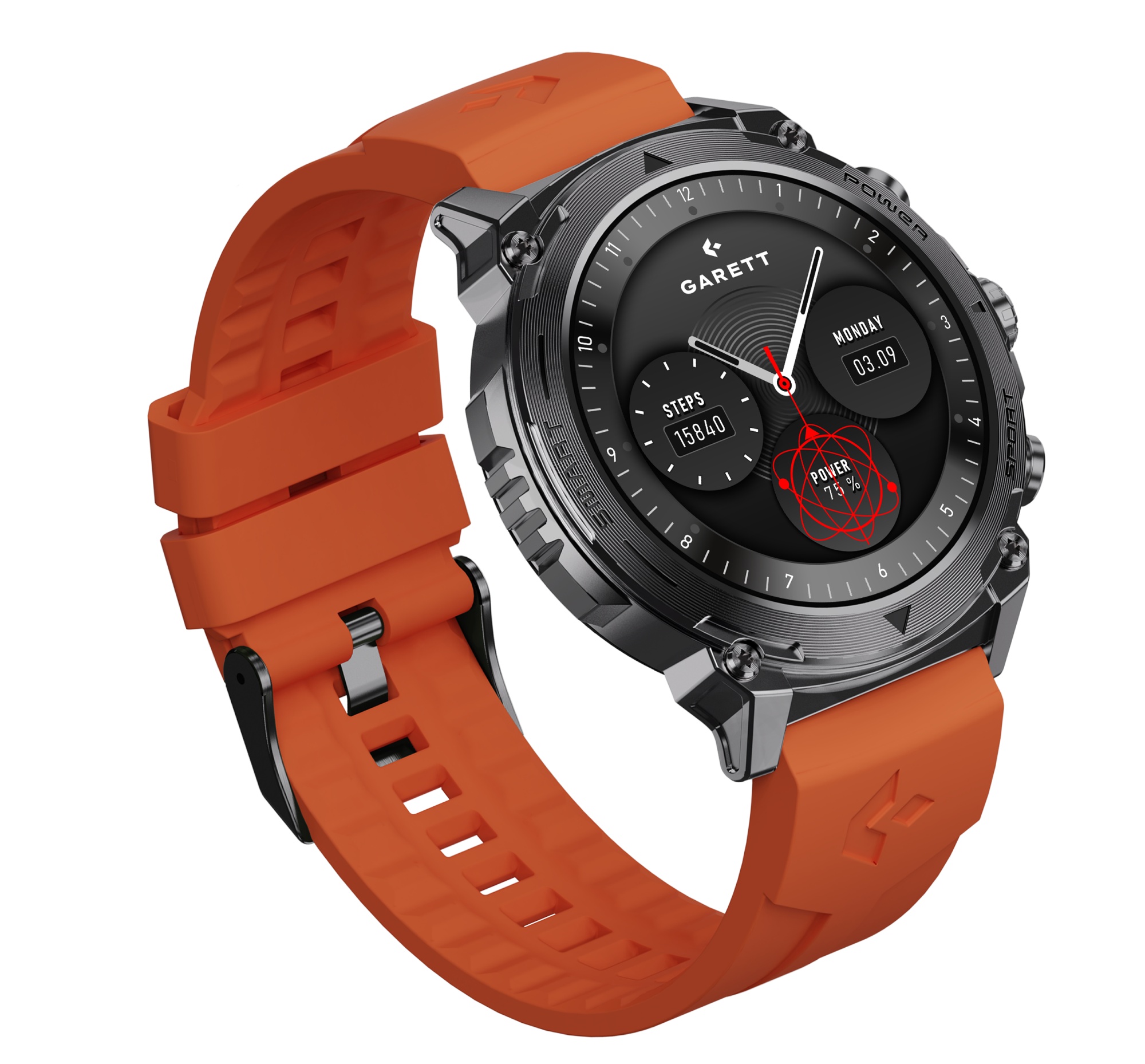 Garett Atom smartwatch nero acciaio 8 giorni