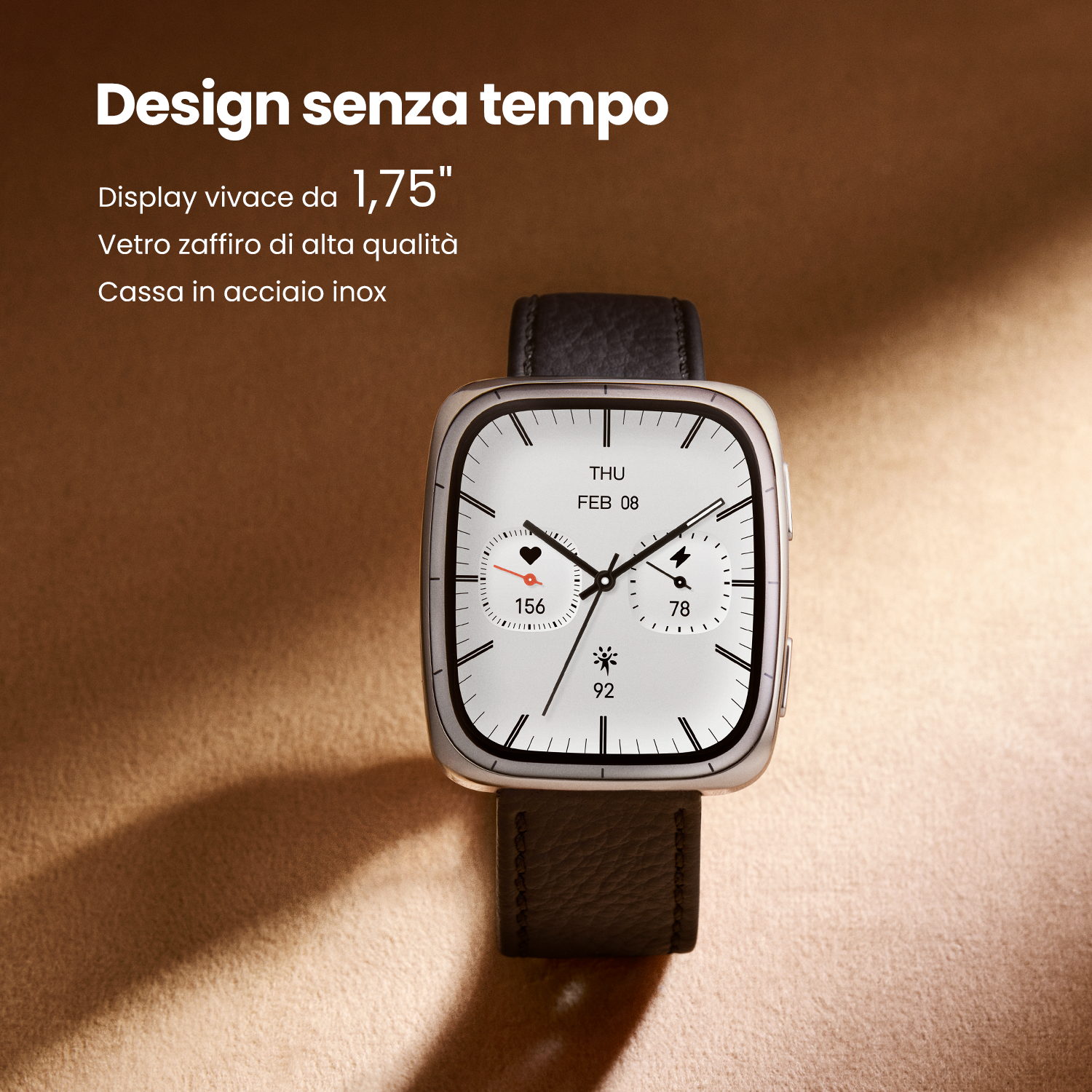 Amazfit Active 2 Square smartwatch nero 10 giorni batteria