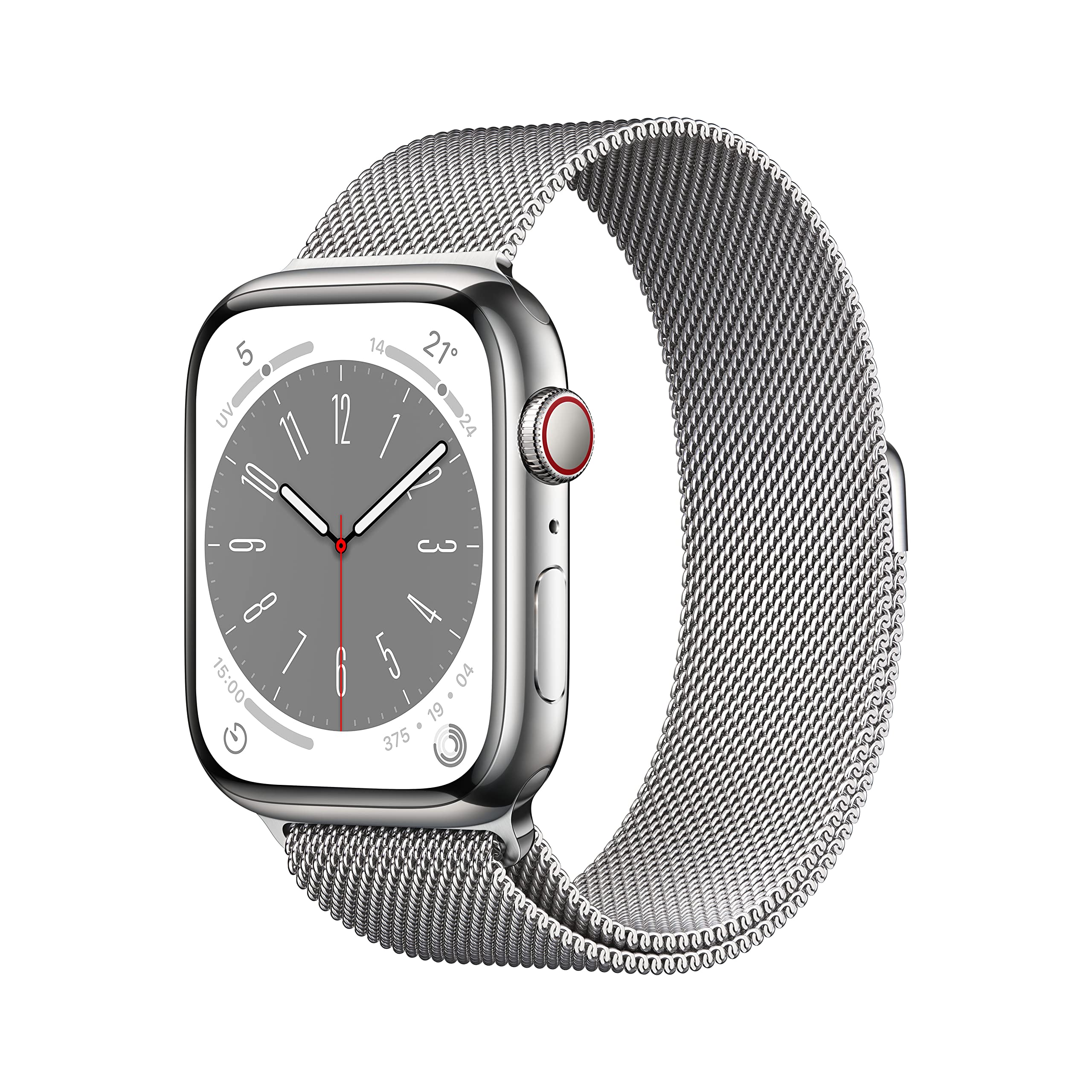 Apple Watch Series 8 45mm GPS Cellular smartwatch argento maglia